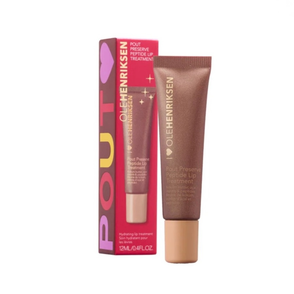 OleHendriksen Pout Preserve Hydrating Peptide Lip Treatment Cocoa Crème Glimmer